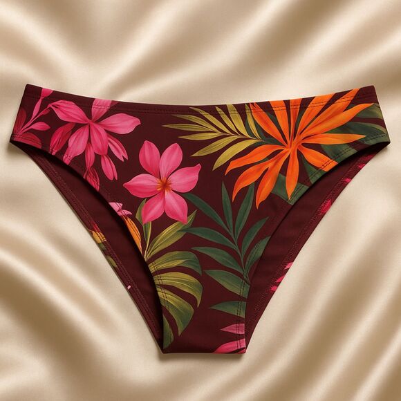 Shade & Shore Women’s Floral Bikini Bottom Tropical Print Size S New - Picture 7 of 8